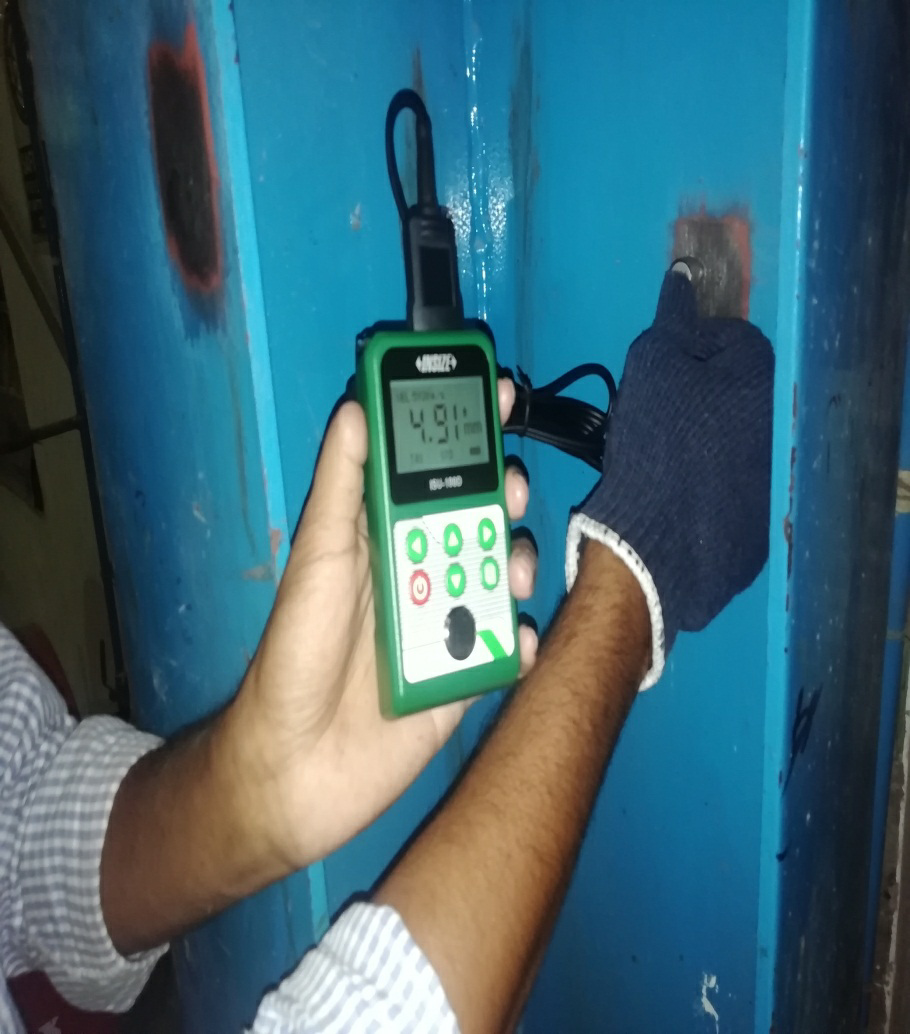 Ultrasonic Thickness Gauge test